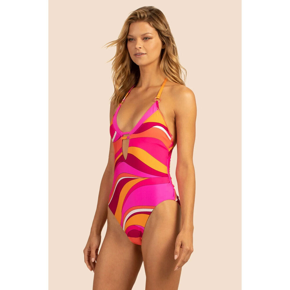 NEW Trina Turk Womens 14 Vivid Vista Layered One Piece Swimsuit • Reg Price $162 - Picture 3 of 3